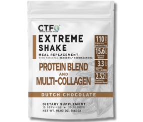 Chocolate XTREME SHAKE w/Sensoril® Ashwagandha PROTEIN & MULTI-COLLAGEN (15 servings, 2 scoops per serving, VAT Included)